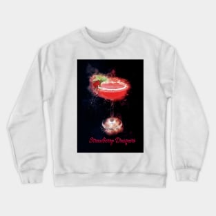 Strawberry Daiquiri Drink Happy Hour Party Crewneck Sweatshirt